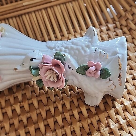 Vintage Sophia Ann Sitco Vase Floral Bird Vase Coquette - Picture 3 of 14